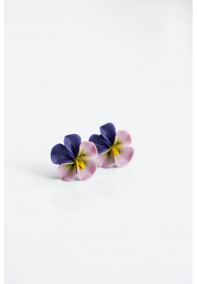 Pansy/Clip-on Earrings