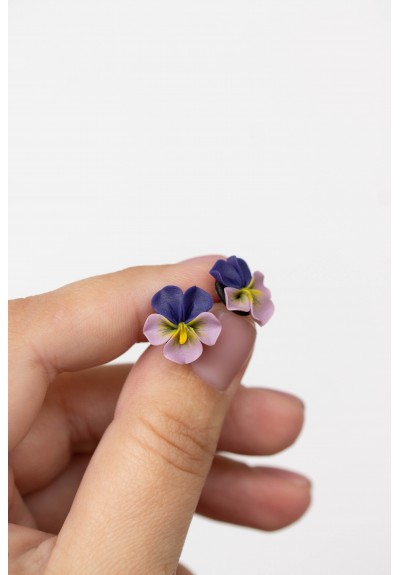 Pansy/Clip-on Earrings