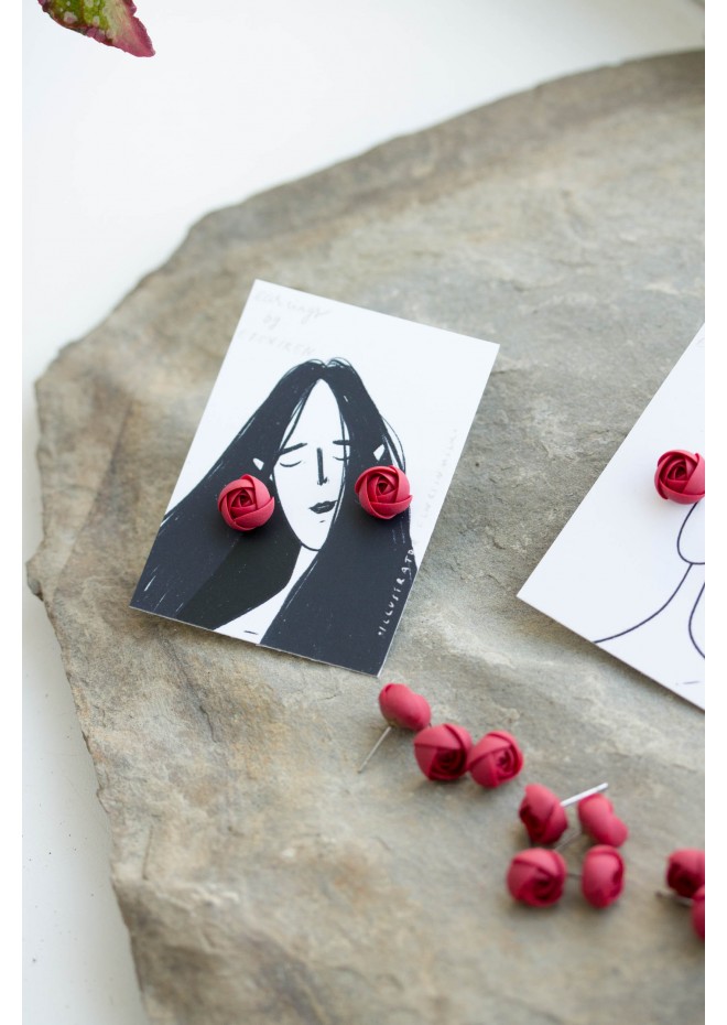 Red Ranunculus Studs