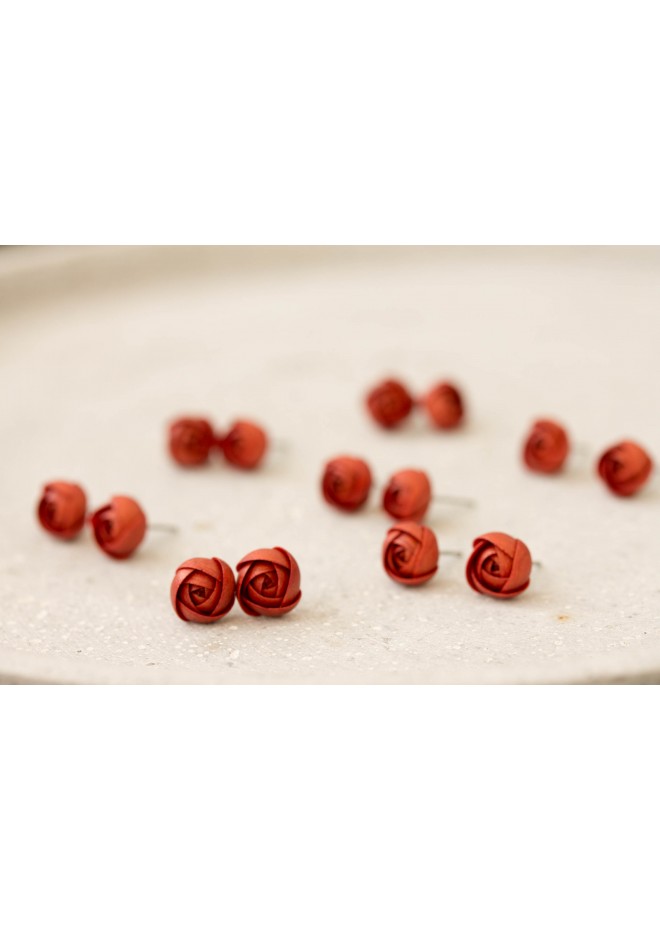 Burnt Orange Ranunculus Studs