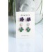 Succulent Stud Dangle Earrings Set of 2 - Green Blue Echeveria Plant Hypoallergenic Earrings Drop Succulent Jewelry Gift Plant Lover Gift