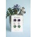 Succulent Stud Dangle Earrings Set of 2 - Green Blue Echeveria Plant Hypoallergenic Earrings Drop Succulent Jewelry Gift Plant Lover Gift