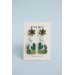 Succulent Stud and Dangle Earrings (Set of 2)