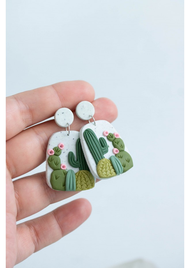 Succulent Stud and Dangle Earrings (Set of 2)