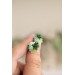 Green and Blue Succulent Stud Earrings