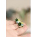 Green and Blue Succulent Stud Earrings