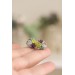 Green, Purple, and Gray Succulent Stud Earrings