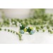 Green and Blue Succulent Stud Earrings