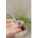 Сute blue flowers earrings, Stud Earrings Hypoallergenic Unique Dainty Flower Earrings on Stainless Steel Posts