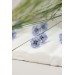 Сute blue flowers earrings, Stud Earrings Hypoallergenic Unique Dainty Flower Earrings on Stainless Steel Posts