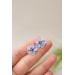Сute blue flowers earrings, Stud Earrings Hypoallergenic Unique Dainty Flower Earrings on Stainless Steel Posts