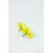 Yellow Iris Flower dangle earrings, lightweight and comfortable earrings, made from polymer clay, by EtenIren