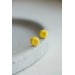Simple yellow stud earrings, small yellow rose stud earrings Titanium Earrings, Hypoallergenic posts, nice gift for mom, bridesmaid, made from polymer clay, minimalist Ranunculus earrings